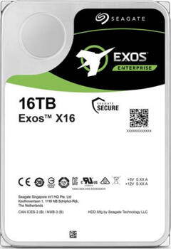16.0 TB HDD Seagate Exos X X16-Festplatte, geeignet für Dauerbetrieb, heliumgefüllt, PowerChoice, Power Balance