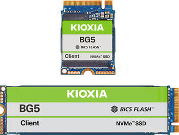 512 GB SSD KIOXIA BG5 Client SSD, M.2/M-Key (PCIe 4.0 x4), lesen: 3500MB/s, schreiben: 2700MB/s