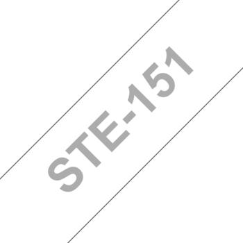Brother ST-151/STe-151 Schablonenband, 24mm, weiß auf transparent