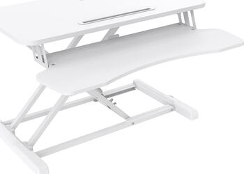 V7 Essential-Workstation-Tischständer weiss, Sitz-Steh- Schreibtisch