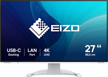 27 Zoll Eizo FlexScan EV2740X weiß, 68.6cm TFT, 5ms (GtG), keine Angabe (MPRT), 2x HDMI 2.0 (60Hz@3840x2160), 1x DP