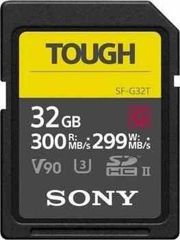 32 GB Sony SF-G Tough Series SDHC Speicherkarte, lesen: 300MB/s, schreiben: 299MB/s