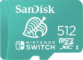 512 GB SanDisk Nintendo Switch 2019 microSDXC Speicherkarte, lesen: 100MB/s, schreiben: 90MB/s