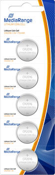 Mediarange Lithium 3V CR2016 Knopfzelle 5er Pack 