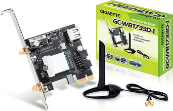 GIGABYTE GC-WB1733D-I (Rev. 1.0), 2.4GHz/5GHz Wi-Fi 5, Bluetooth 5.1 LE, PCIe x1
