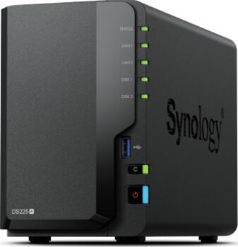 Synology DiskStation DS225+, 2GB RAM, 1x RJ-45 2.5GBase-T, 1x RJ-45 1000Base-T, bis zu 2 Laufwerke Synology DiskStation DS225+, 2GB RAM, 1x RJ-45 2.5GBase-T, 1x RJ-45 1000Base-T, bis zu 2 Laufwerke