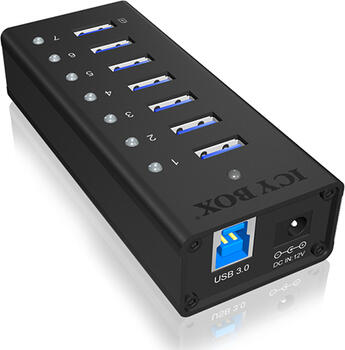 RaidSonic Icy Box IB-AC618, 7-port, USB 3.0 Hub 