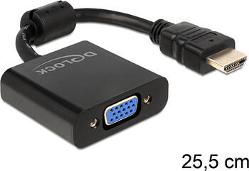 Delock Adapter HDMI-A Stecker > VGA Buchse schwarz 