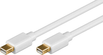 1m Mini DisplayPort-Kabel Stecker/ Stecker weiss goobay 