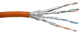100m Netzwerkkabel für Installation S/FTP Cat.6, orange 