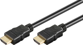 2m High-Speed 1.4 HDMI-Kabel stecker/ stecker mit Ethernet für 4k/30Hz schwarz goobay