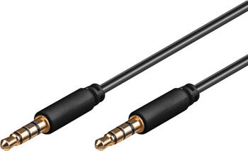 1,5m Audio-Kabel Klinke 3,5 mm Stecker (4-Pin) auf Klinke 3,5 mm Stecker (4-Pin)