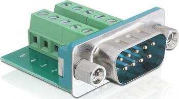 DeLock Adapter Sub-D 9 Pin Stecker > Terminalblock 10 Pin 