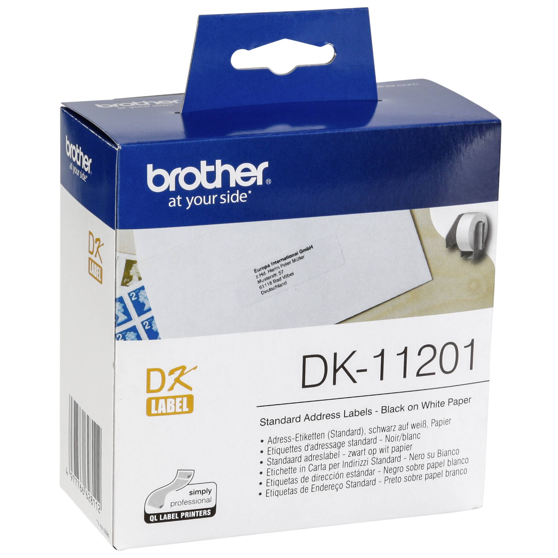 Brother DK-11201 Adressetiketten, 29x90mm, weiß, 1Rolle 