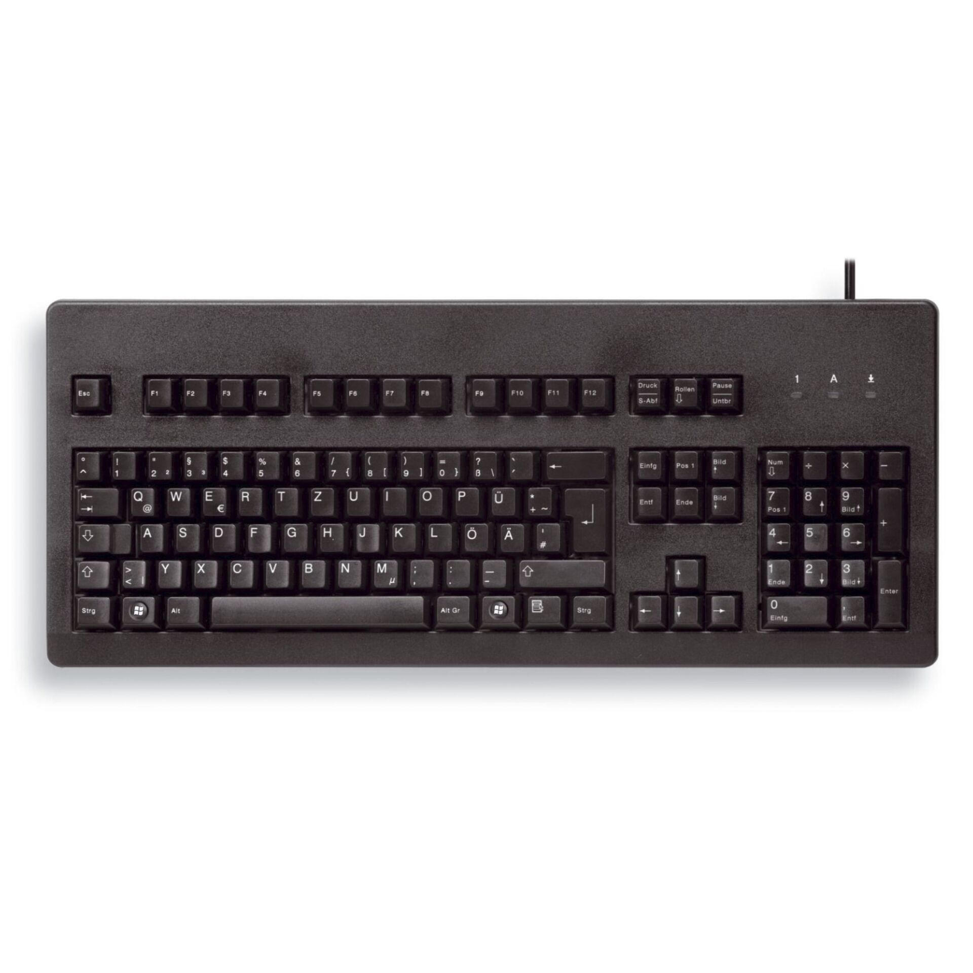 Cherry G80-3000LPCDE-2, PS/2 & USB, DE, schwarz Tastatur 