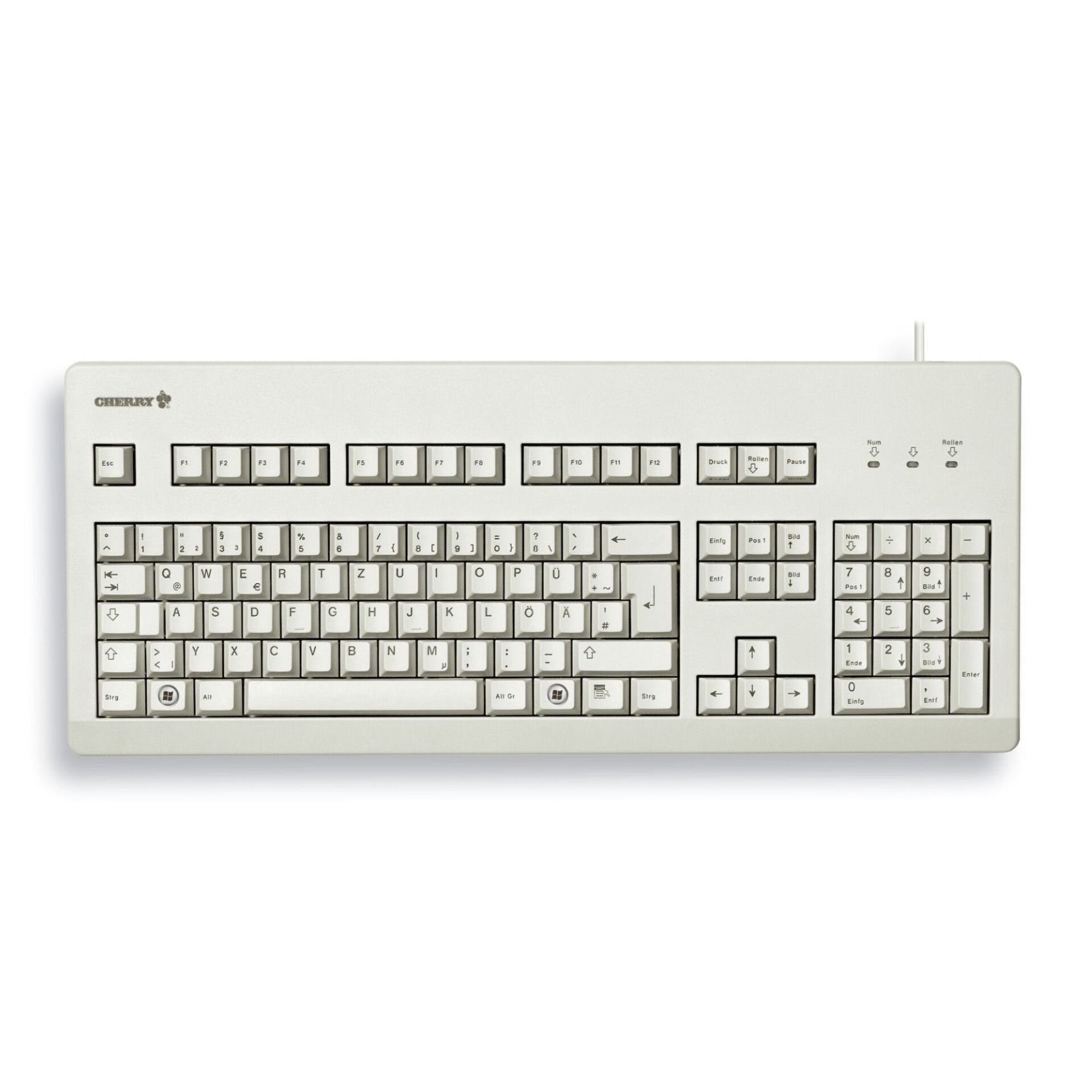 Cherry G80-3000 hellgrau, USB, Layout: DE, mechanisch, Cherry MX BLACK, Tastatur