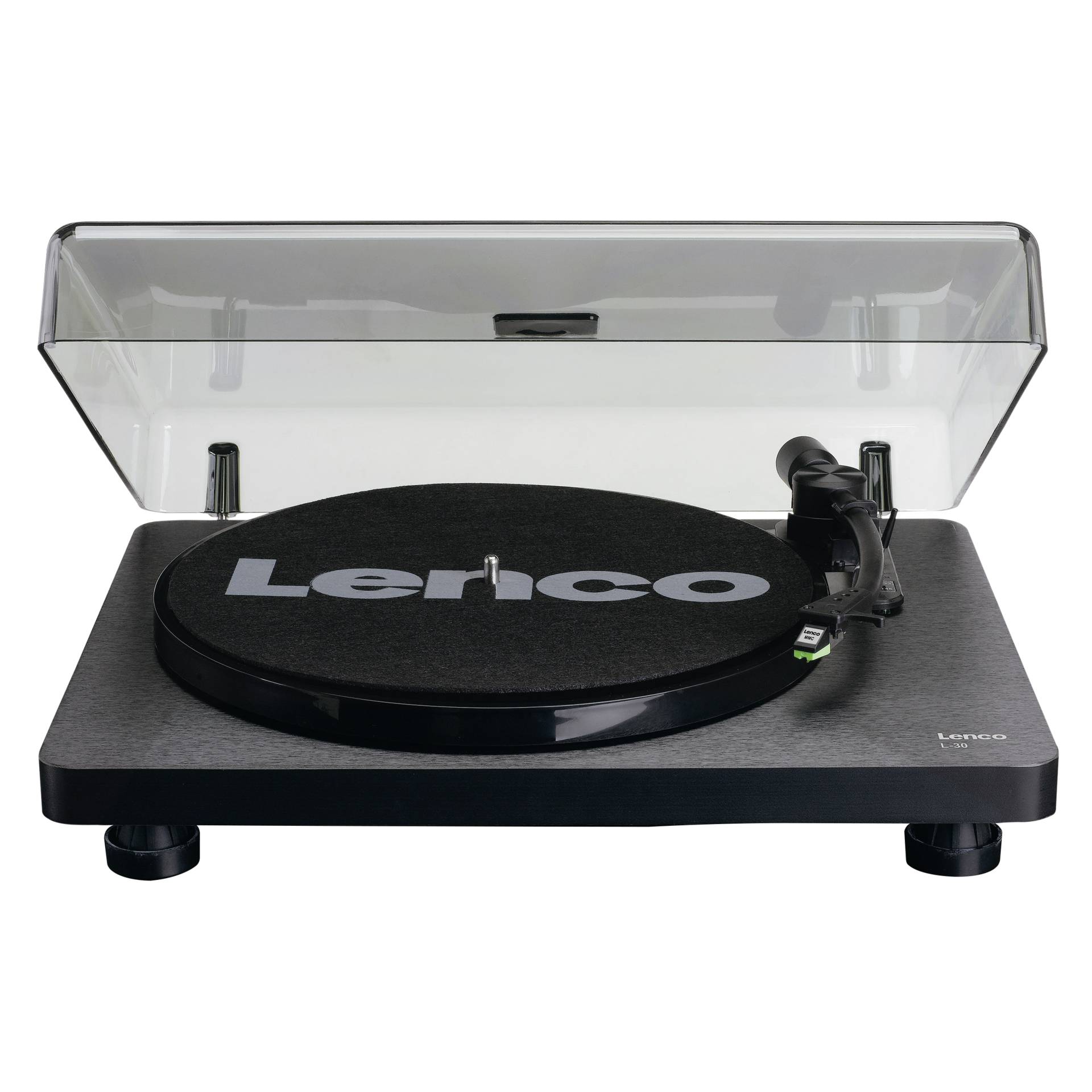 Lenco L-30BK Plattenspieler Audio-Plattenspieler mit Riemenantrieb Schwarz Halbautomatisch
