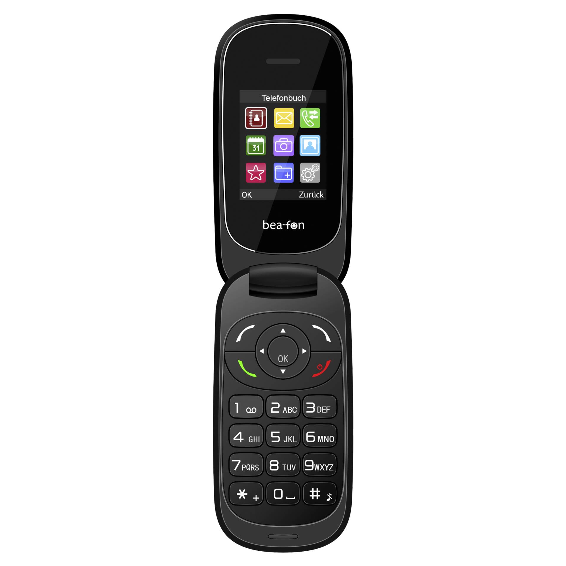 Beafon C220 4,5 cm (1.77) 82 g Schwarz Einsteigertelefon