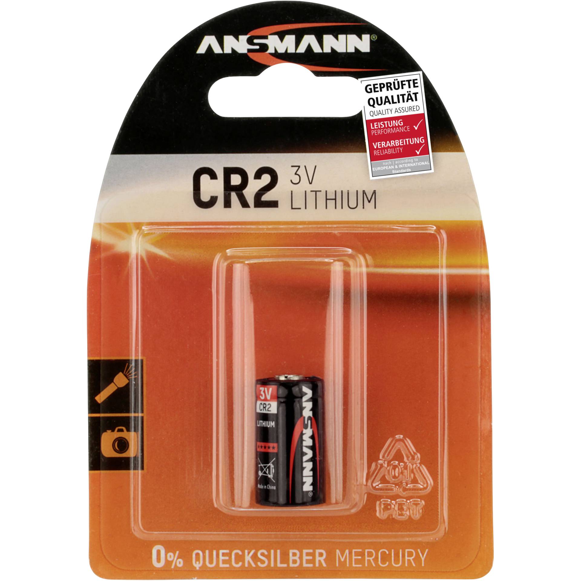 Ansmann Lithium Photobatterie 3V CR2, 1er Blister 