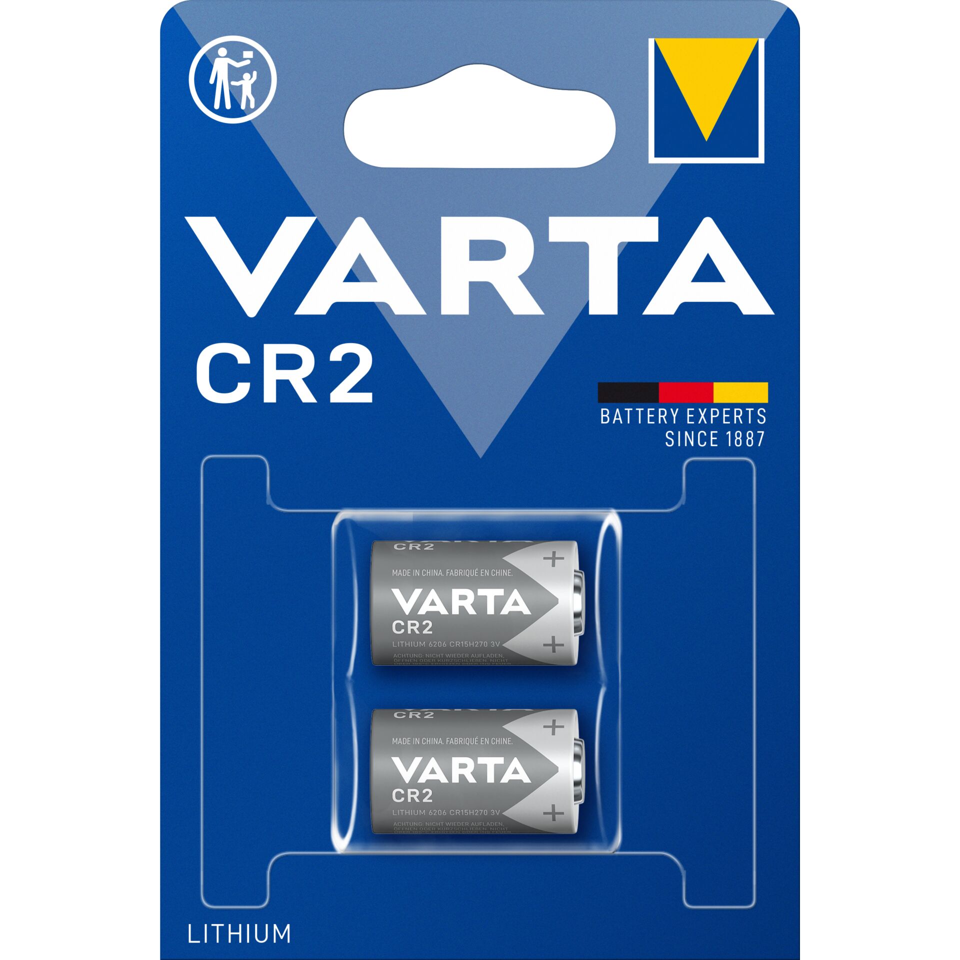 2er-Pack Varta Photo CR2, Lithium 3V 