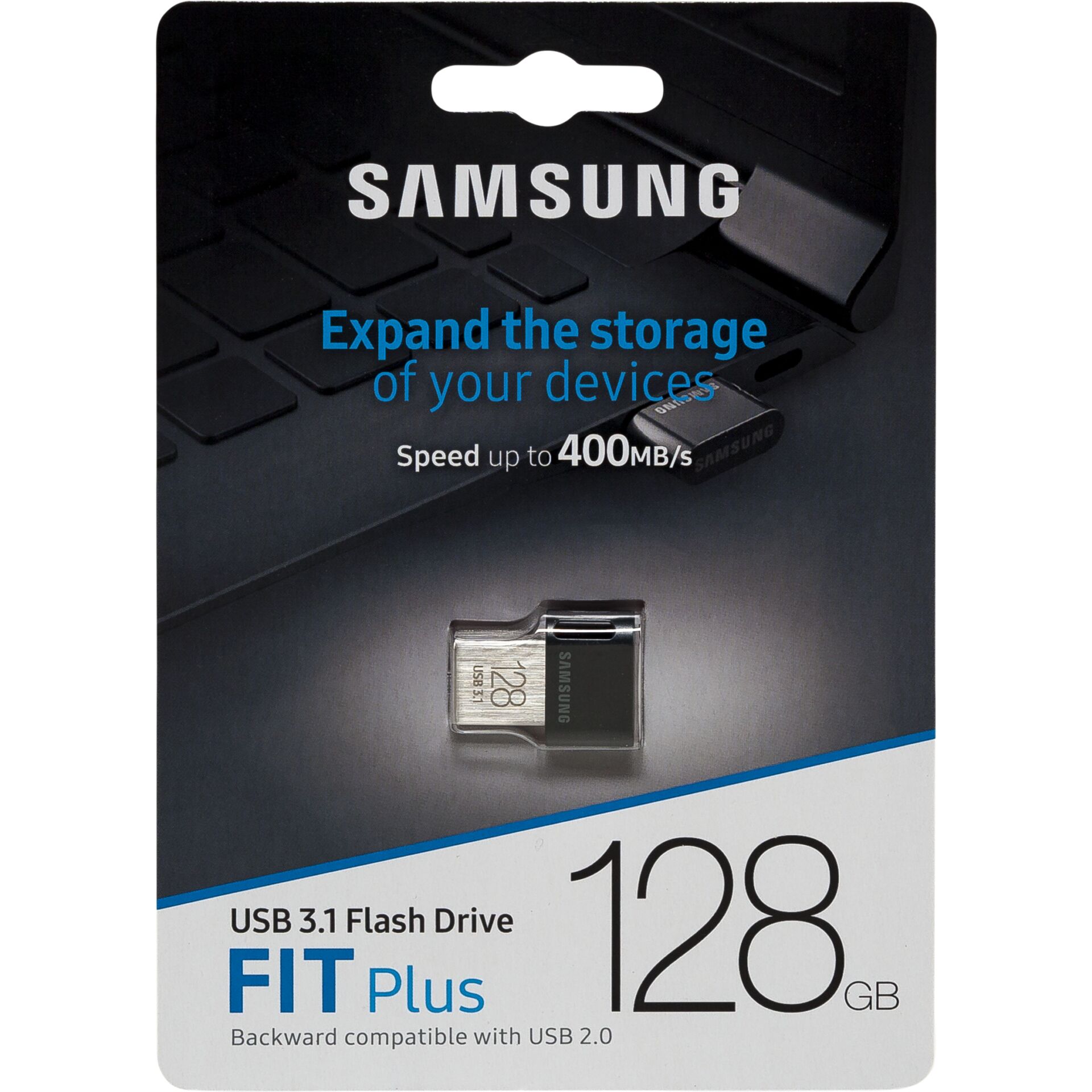 128 GB Samsung FIT Plus 2020 USB-Stick, USB-A 3.0, lesen: 400MB/s, schreiben: 60MB/s
