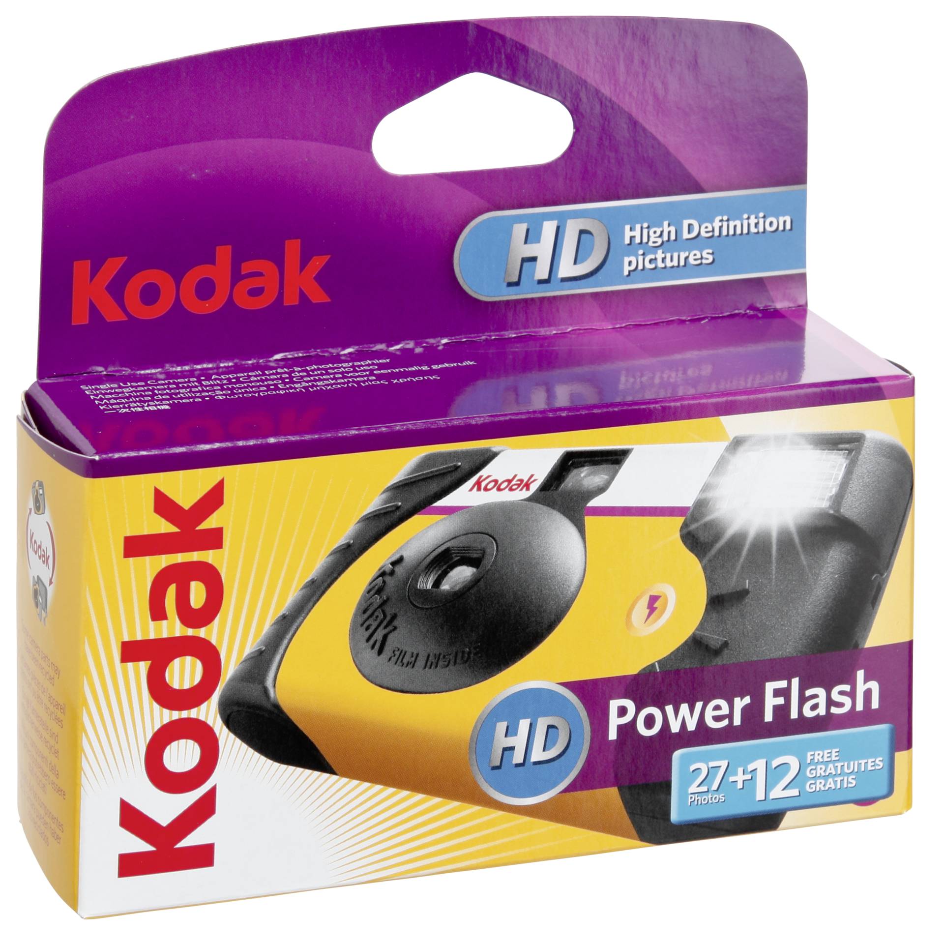 Kodak Power Flash 27+12 Kompakt-Filmkamera Schwarz, Gelb