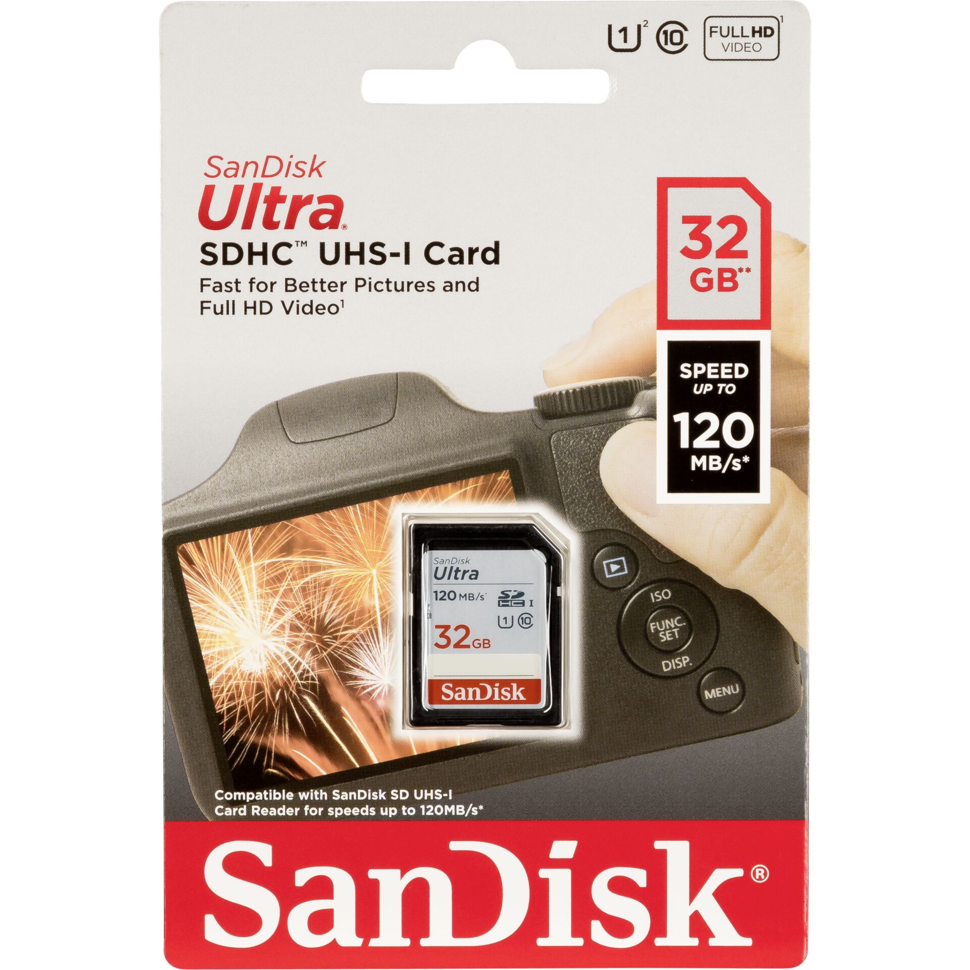 32 GB SanDisk Ultra SDHC Speicherkarte, lesen: 120MB/s 