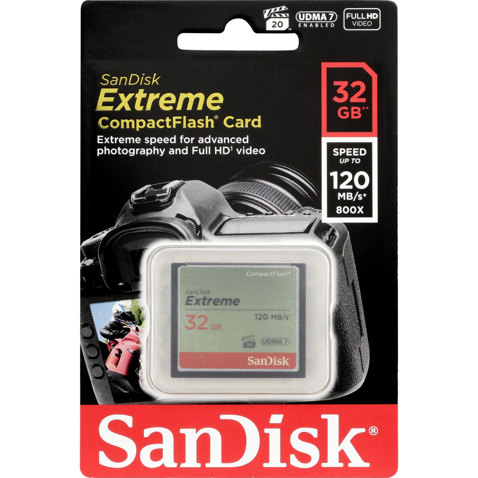 CompactFlash 32GB SanDisk Extreme, 120MB/s 