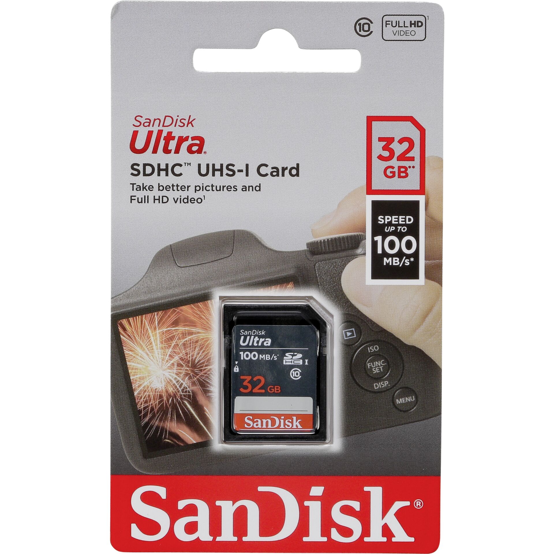 32 GB SanDisk Ultra SDHC Karte 100MB/s Speicherkarte UHS- Klasse 10, Lesen: 100MB/s