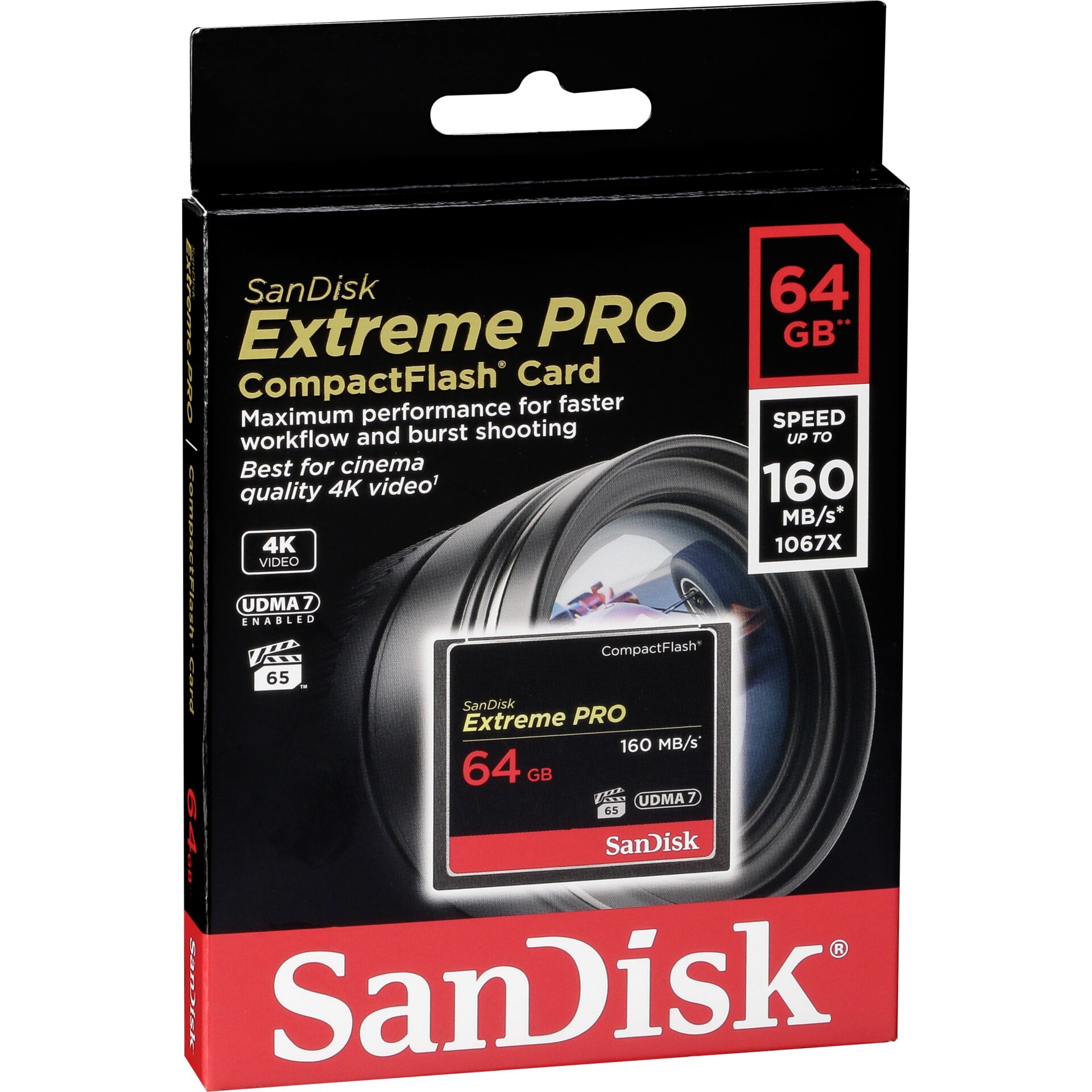 CompactFlash 64GB SanDisk Extreme Pro, 160MB/s 
