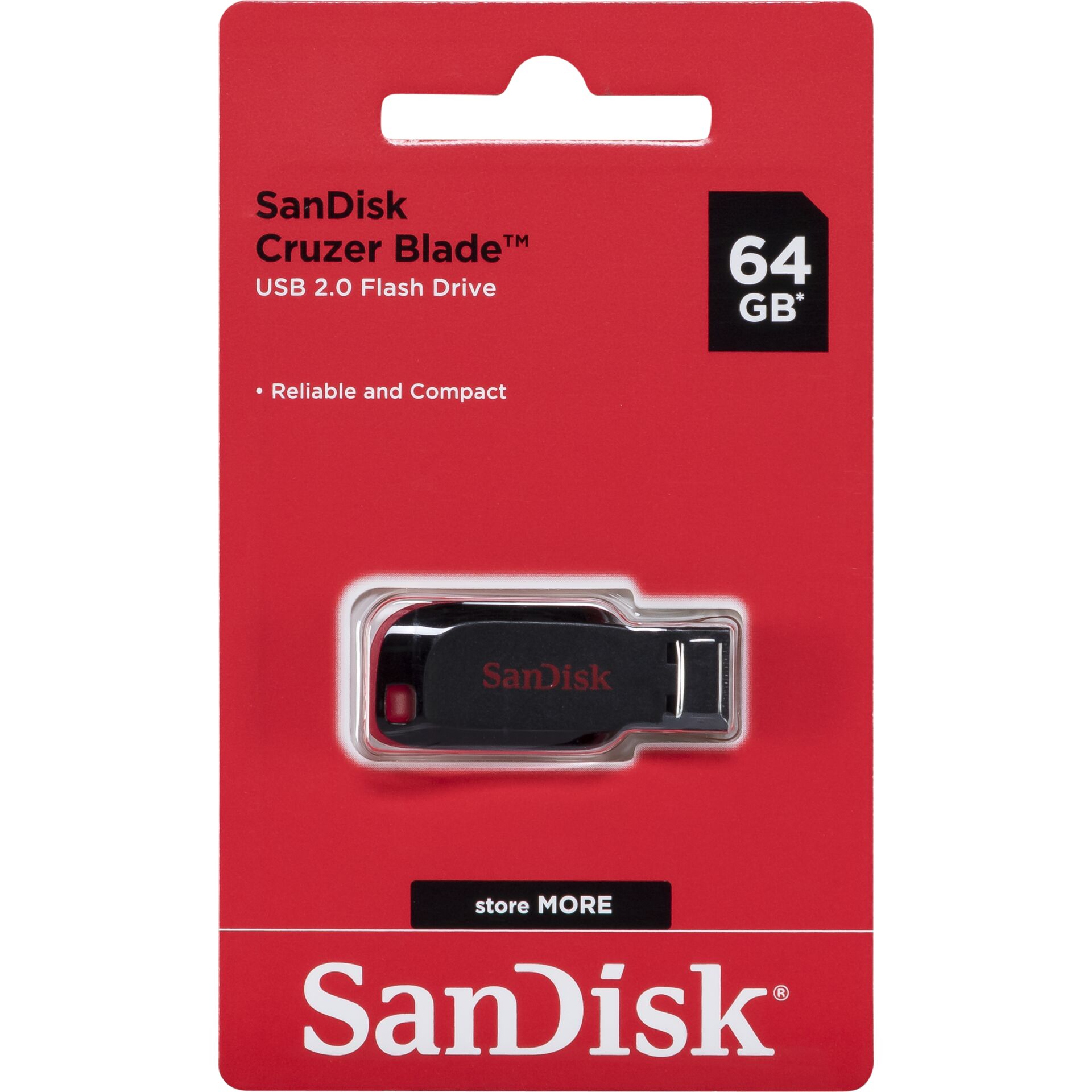 64 GB SanDisk Cruzer Blade USB 2.0 Stick 