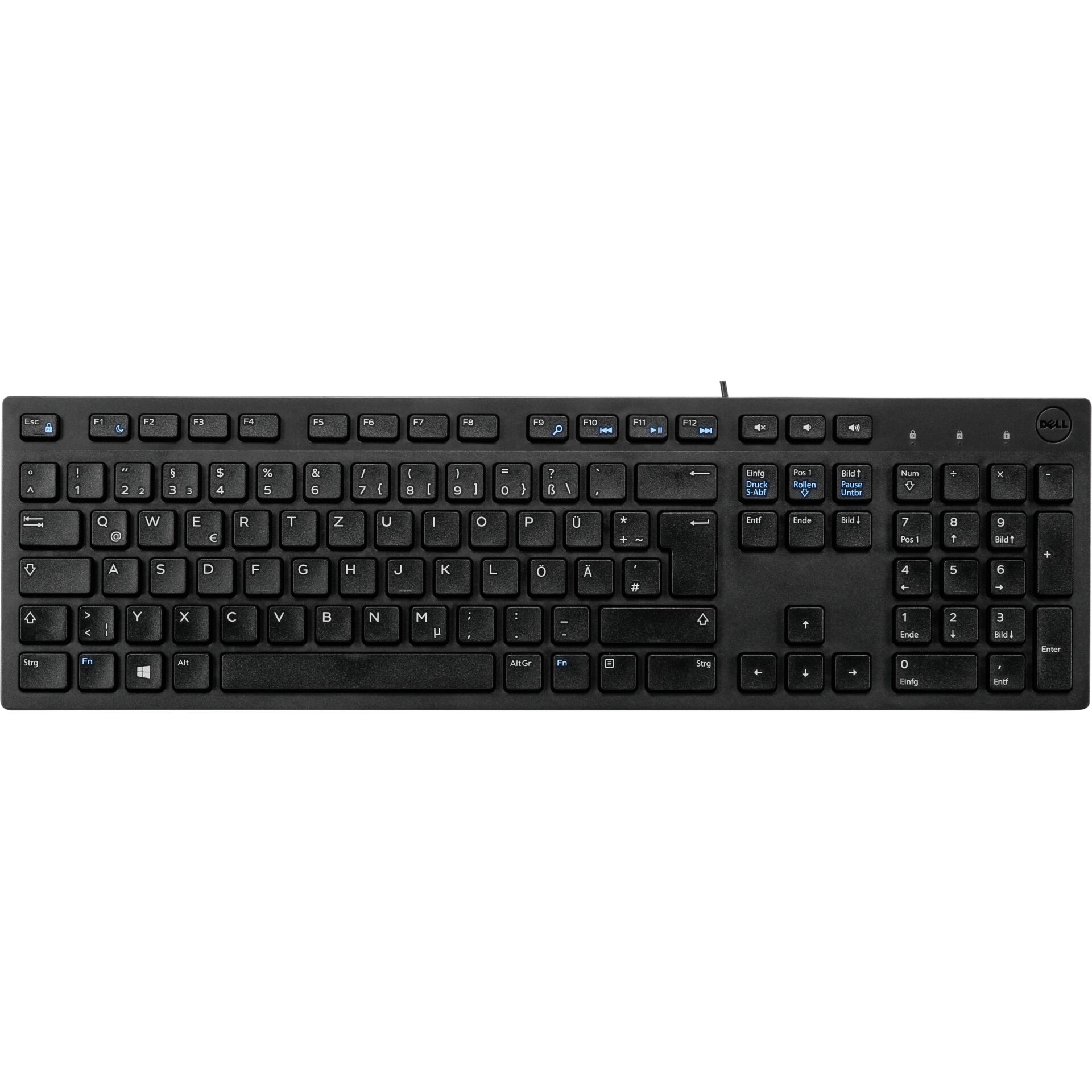 Dell KB216 Multimedia Keyboard schwarz, USB, DE Layout Tastatur