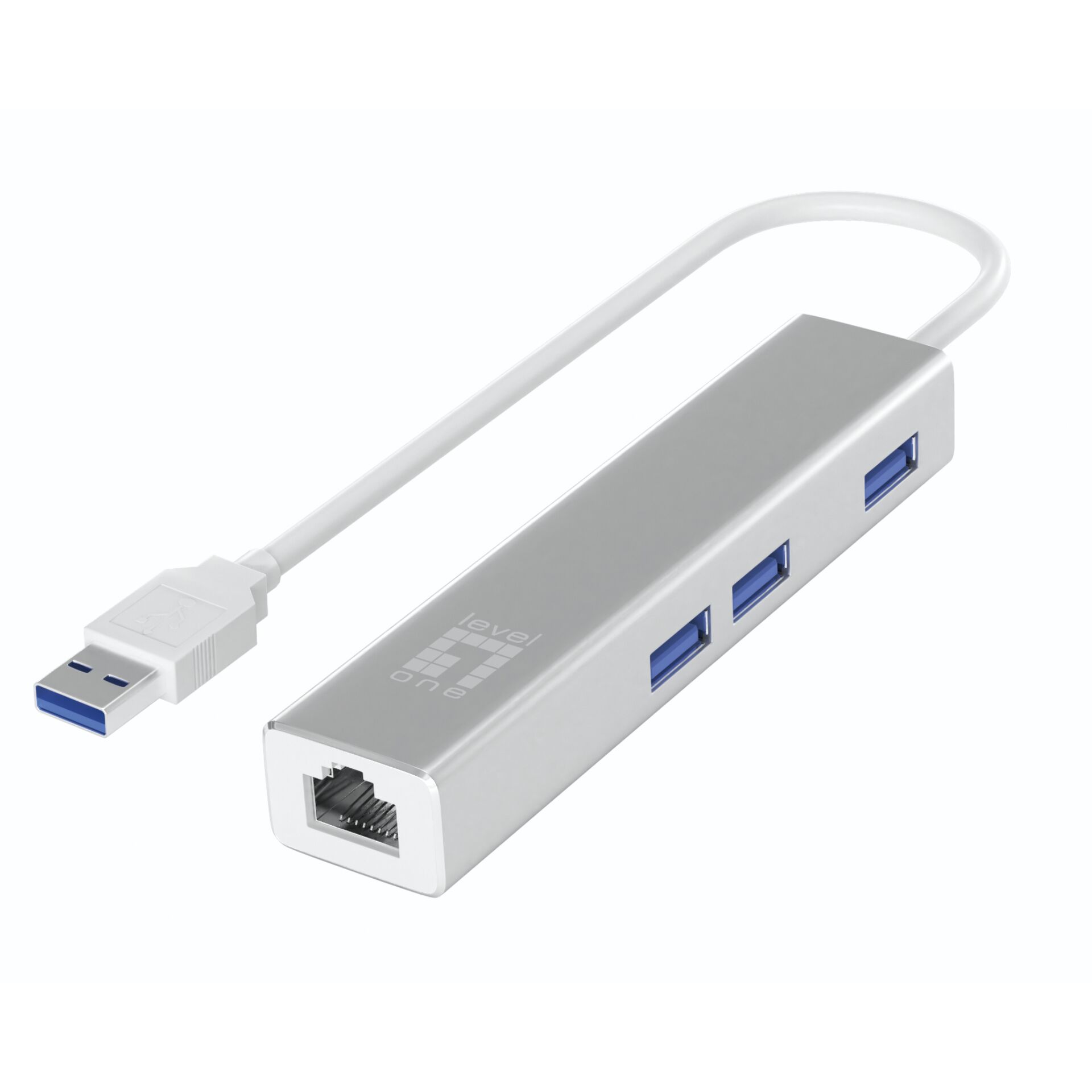 LevelOne USB-0503 Gigabit USB Netzwerkadapter mit USB Hub 