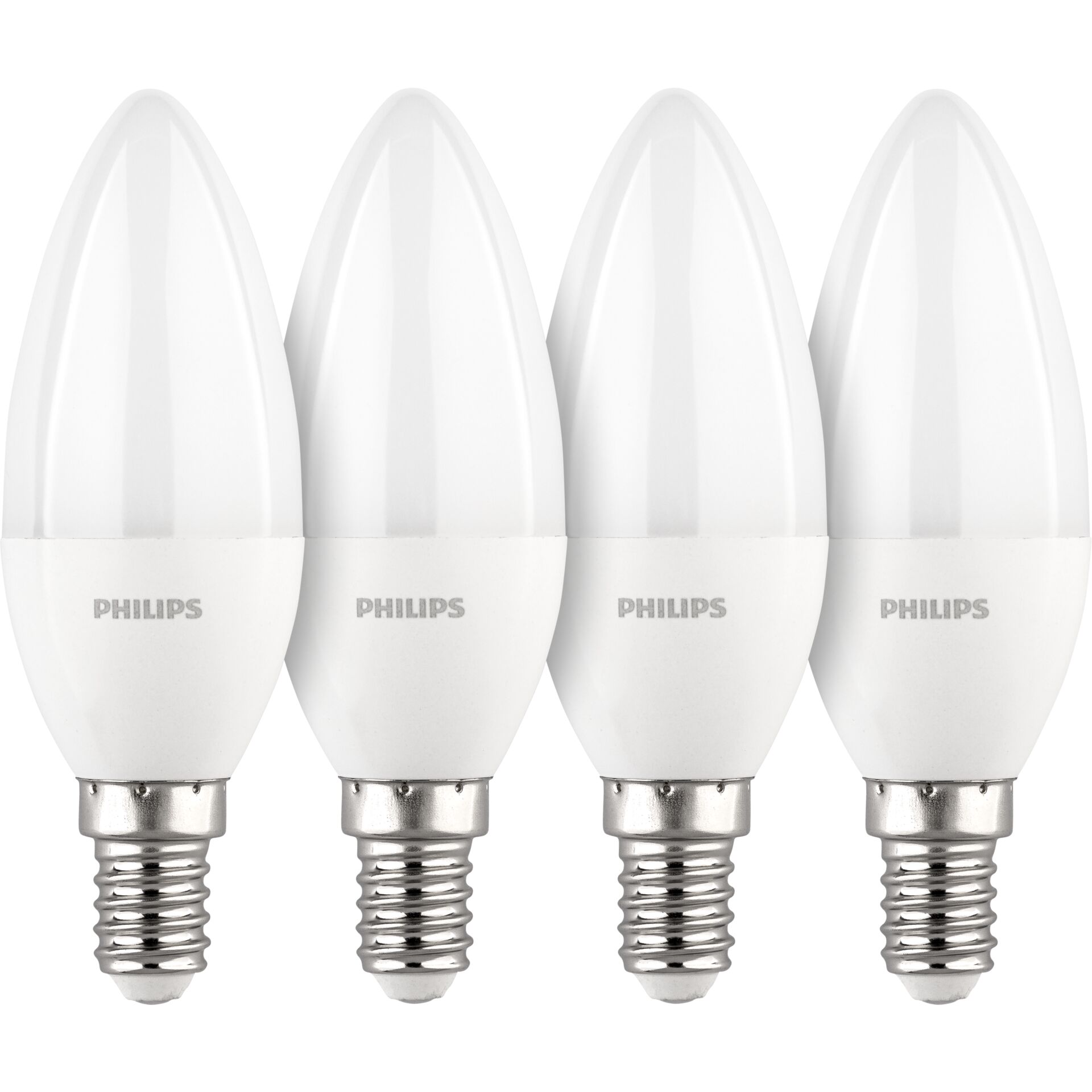 Philips LED Lampe E14 4er Set Kerzenform 40W 2700K