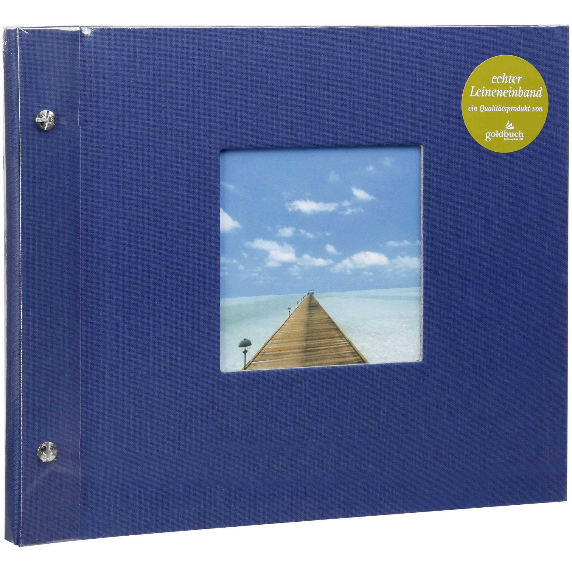 Goldbuch Bella Vista blau  30x25 Schraubalbum 40 schwarze Seiten