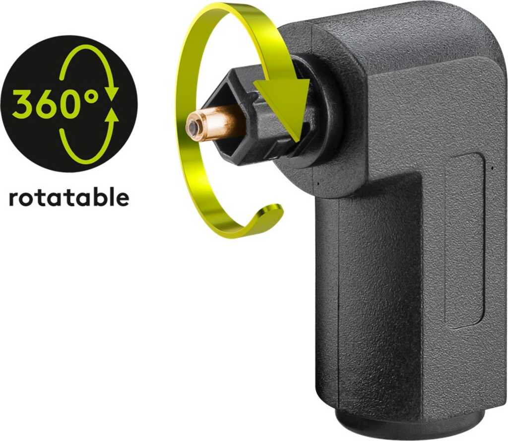 goobay Toslink Digital Audio Adapter 90° Toslink-Stecker > Toslink-Kupplung