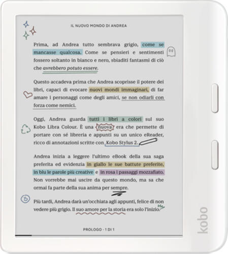 Rakuten Kobo Libra Colour eBook-Reader Touchscreen 32 GB WLAN Weiß