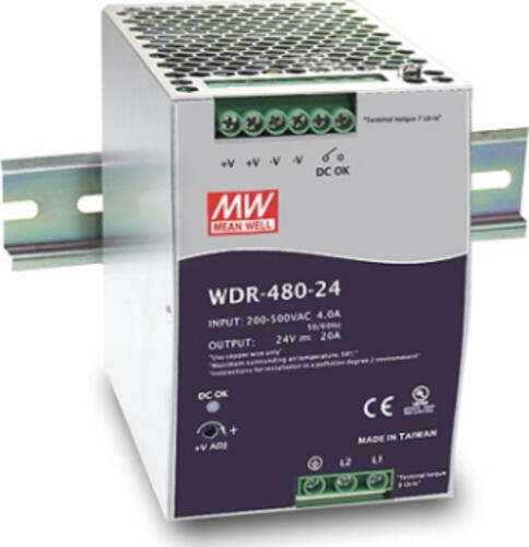 MEAN WELL WDR-480-24 Netzteil 480 W Metallisch