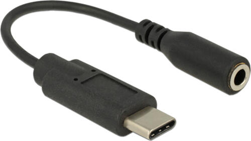 DeLOCK 65842 Handykabel Schwarz 0,14 m USB C 3.5mm
