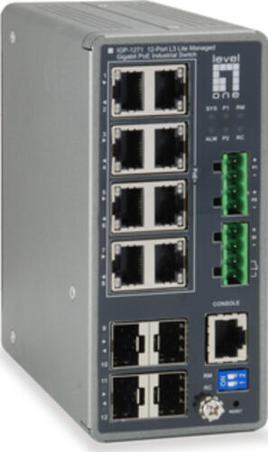 LevelOne IGP-1271 Netzwerk-Switch Managed L3 Gigabit Ethernet (10/100/1000) Power over Ethernet (PoE) Grau