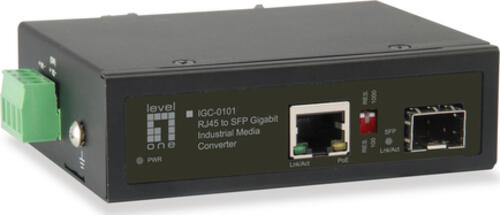 LevelOne IGC-0101 Industrial Gigabit RJ45 SFP Mediakonverter