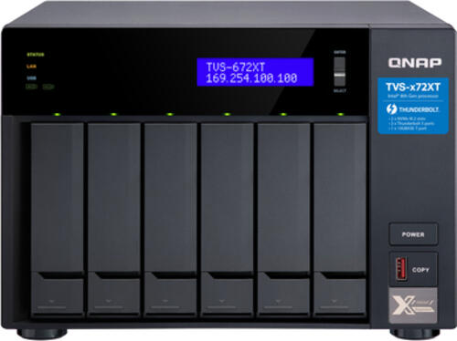 QNAP TVS-672XT NAS Tower Ethernet/LAN Schwarz