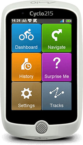 Mio Cyclo 215 HC Navigationssystem Handgeführt 8,89 cm (3.5) Touchscreen 151 g Weiß