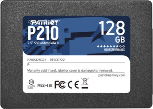 128 GB SSD Patriot P210, SATA 6Gb/s, lesen: 450MB/s, schreiben: 430MB/s