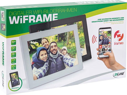 InLine digitaler WIFI-Bilderrahmen WiFRAME, 10,1, 1280x800 IPS Touch, schwarz