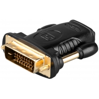 HDMI/ DVI-D 19-pol. HDMI-Buchse>DVI-D (24+1) Stecker gold HDMI/ DVI-D 19-pol. HDMI-Buchse>DVI-D (24+1) Stecker gold