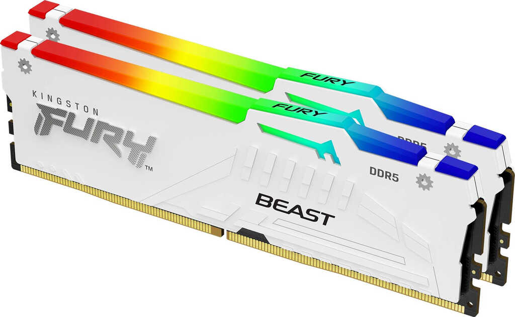 DDR5RAM 2x 16GB DDR5-5600 Kingston FURY Beast RGB wei&szlig;