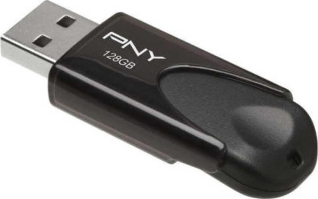 128 GB PNY Attaché 4 schwarz USB-Stick, USB-A 2.0, lesen: 25MB/s, schreiben: 8MB/s