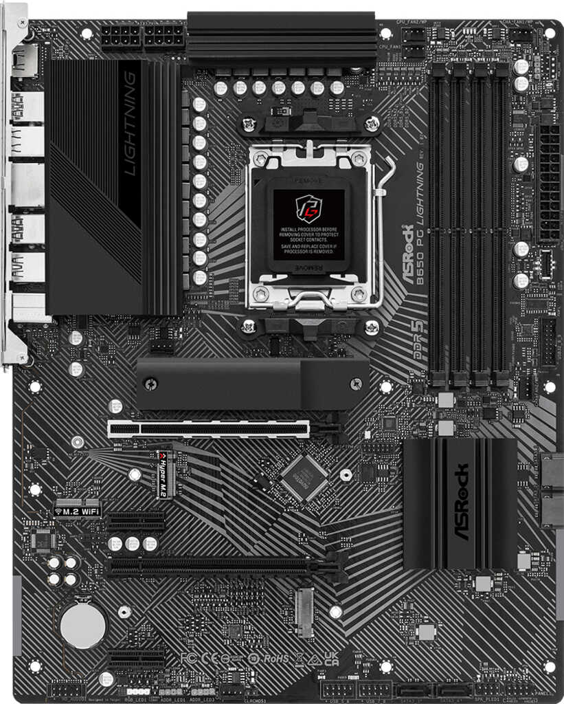 ASRock B650 PG Lightning&comma; ATX Mainboard&comma; 4x DDR5&comma; max&period;