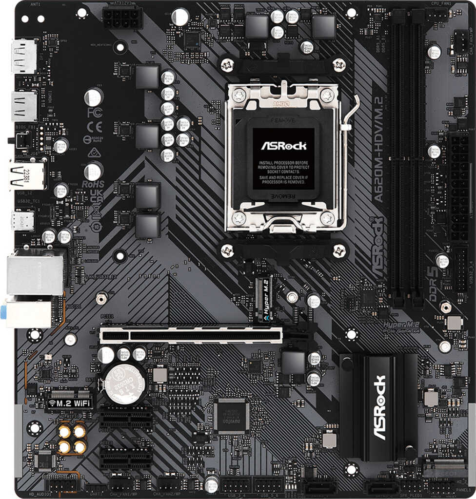 ASRock A620M-HDV&sol;M&period;2&comma; 2x DDR5 Dimm&comma; max&period; 96GB&comma;